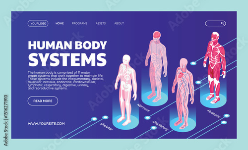 Data Network Systems Isometric Landing page