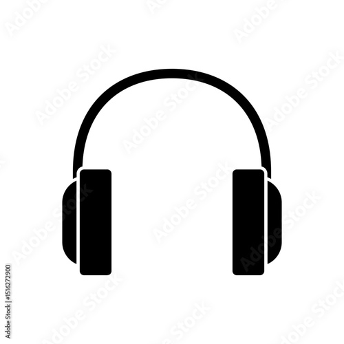 Headphone icon. Earphones sign or logo. Music, DJ symbol. Vector illustration.