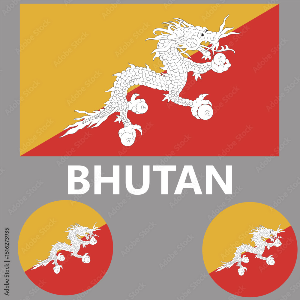 custom made wallpaper toronto digitalThe national flag of Bhutan. Vector illustration of Bhutan, Vector of Bhutan flag.