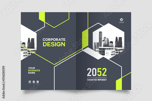 City Background Business Book Cover Design Template