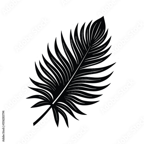 Abstract elegant tropical leaf Vector art icons