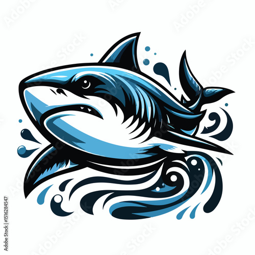 fierce shark vector image