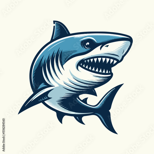 fierce shark vector image