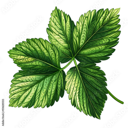 Isolated Detailed Green Leaf
