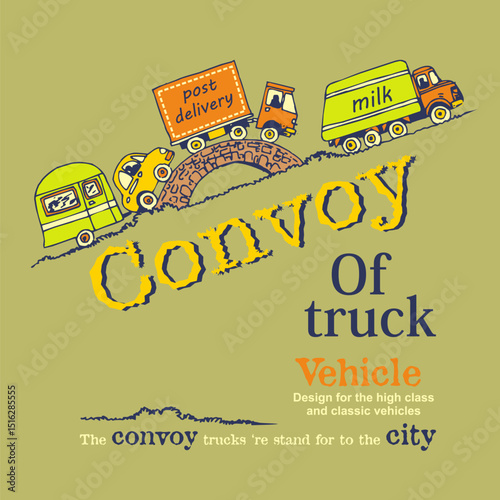 big city traffic  car . Vector cartoon illustration