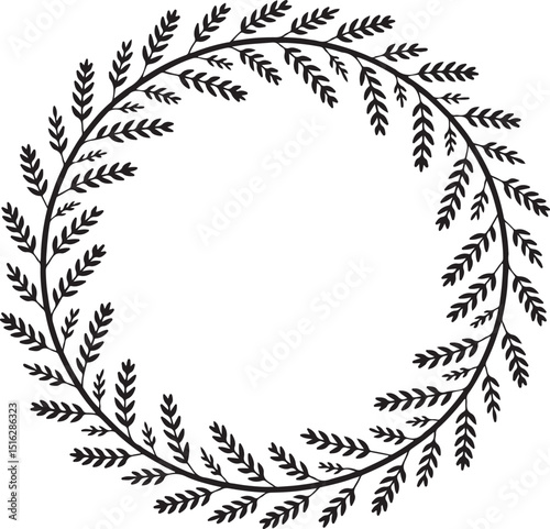 Floral design logo element. floral border, frame corners 