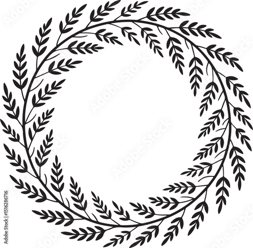 Floral design logo element. floral border, frame corners 