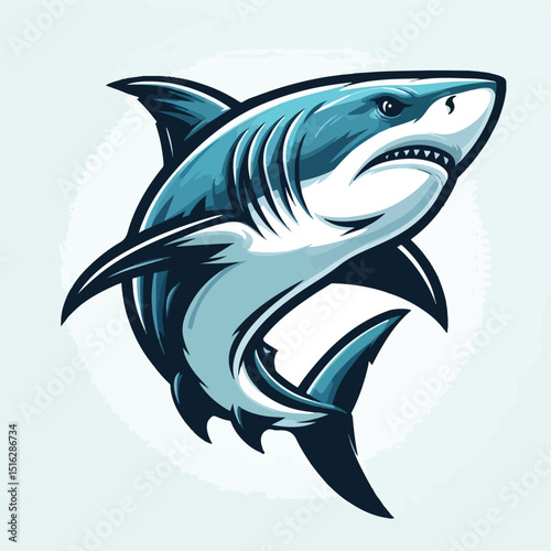 fierce shark vector image