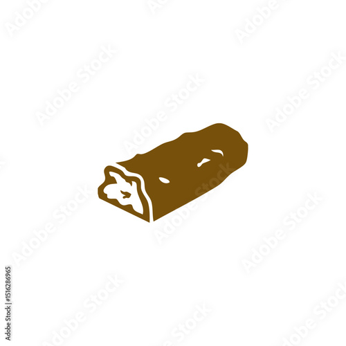 Chocolate bar icon logo flat vector design
