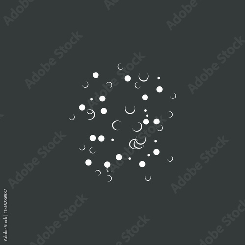 Water bubbles icon logo flat vector design