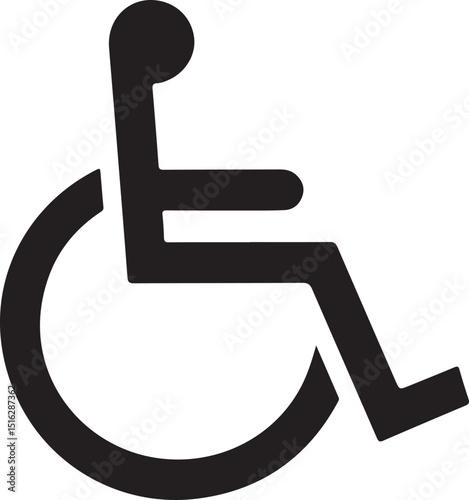 handicapped access sign or symbol flat icon	
