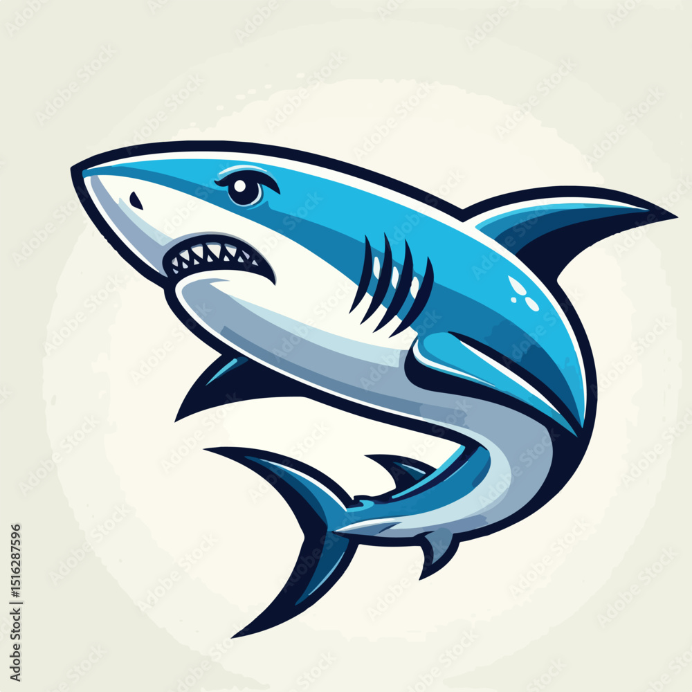 Fototapeta premium fierce shark vector image