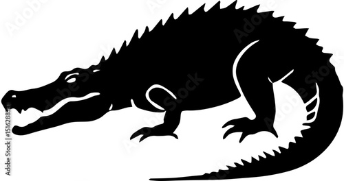vector illustration of a crocodile 