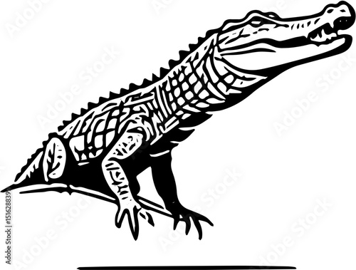 crocodile isolated on white background