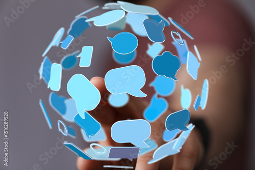 Wallpaper Mural Seamless global communication.  Instant messaging, networking, and collaboration. Torontodigital.ca