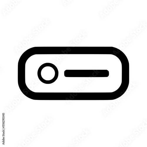 Icon set featuring a minimalist slider control design for user interface applications commonly used in digital software
