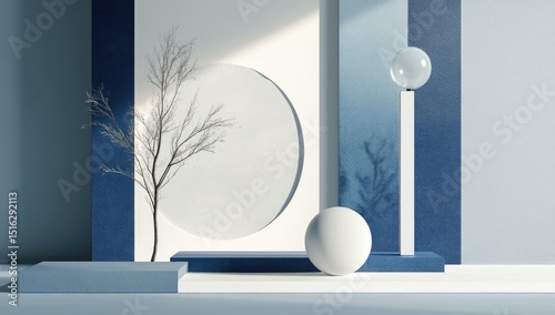 Minimalist, modern display backdrop