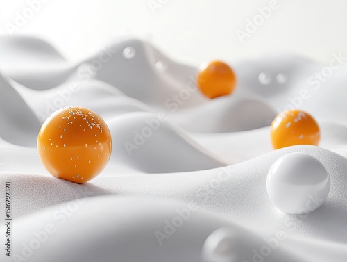 Orange and White Smooth Balls
