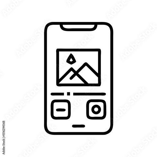 Photo editor app icon on smartphone screen
