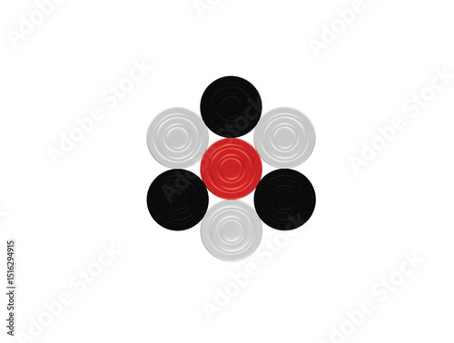 carrom coin icon 3d illustration render 