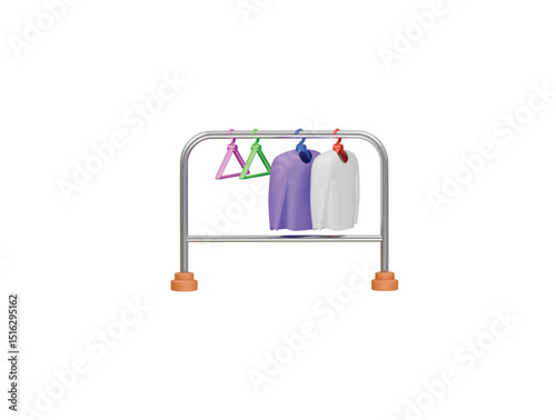 cloth rack icon 3d illustration render