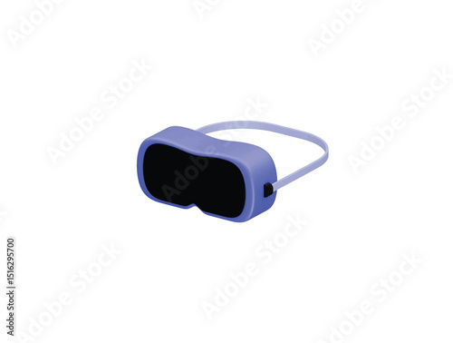 Vr headset icon 3d illustration render