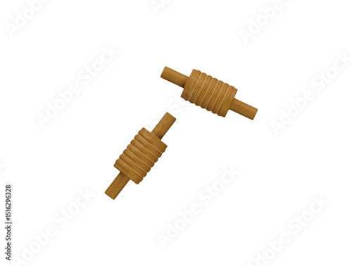 cricket bails icon 3d illustration render