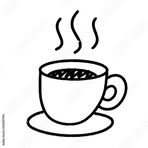 Cup of coffee handdrawn icon