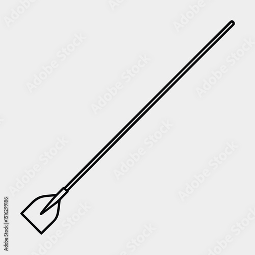 line art of a digging stick on the white backgroun (1).eps