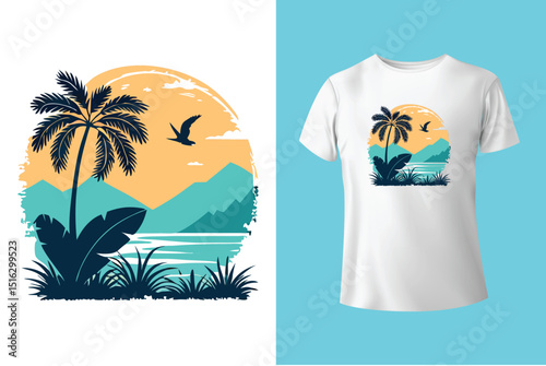 Summer T-Shirt Design – Fun in the Sun, Beach Vibes, and Tropical Style Graphic