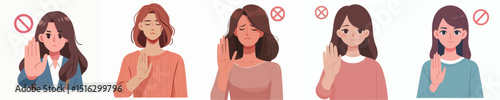 vector female gesture refusing
