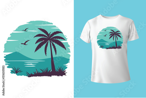 Summer T-Shirt Design – Fun in the Sun, Beach Vibes, and Tropical Style Graphic