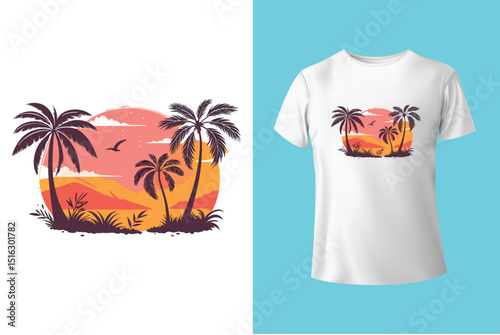 Summer T-Shirt Design – Fun in the Sun, Beach Vibes, and Tropical Style Graphic