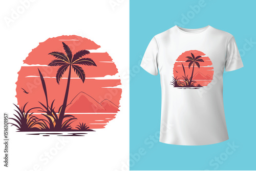Summer T-Shirt Design – Fun in the Sun, Beach Vibes, and Tropical Style Graphic