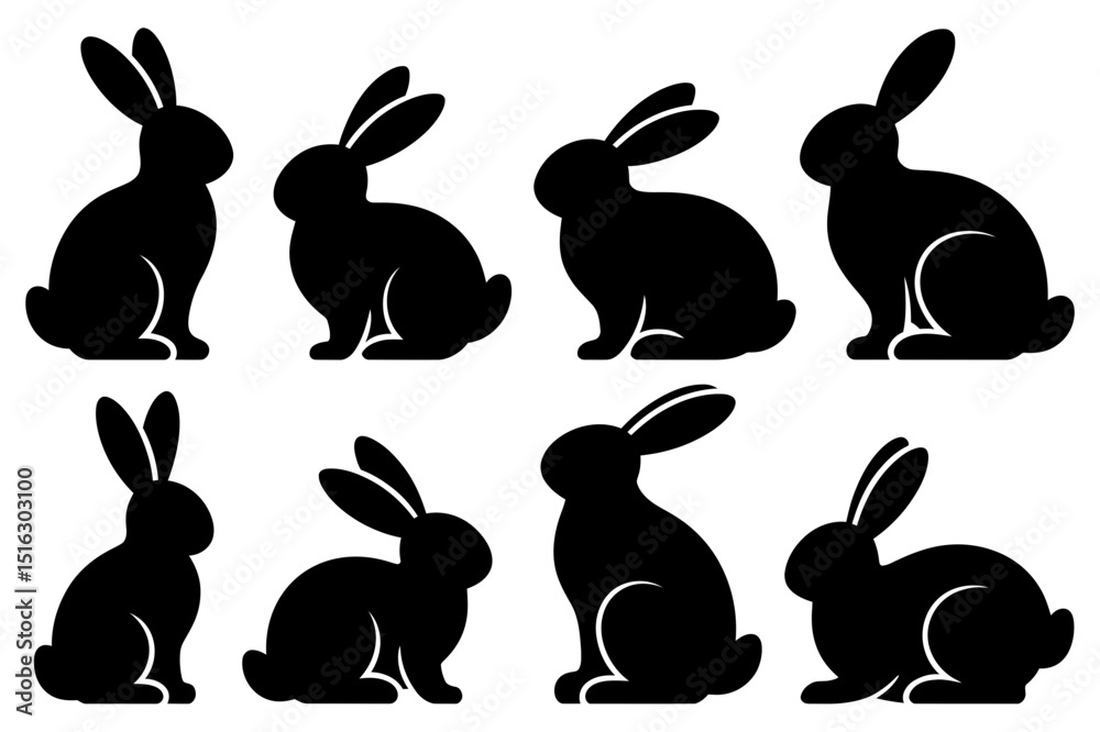 Fototapeta premium vector illustration of rabbits