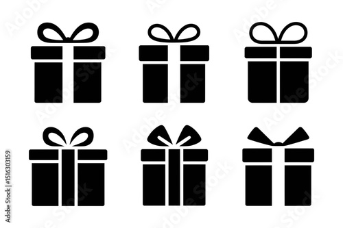 set of gift boxes vector
