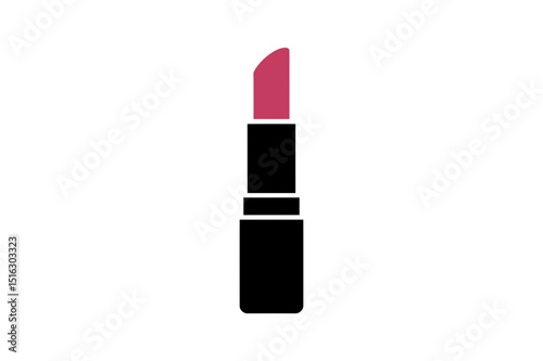 Illustration of a single lipstick with pink color