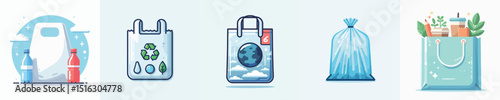 Vector of a plastic bag.