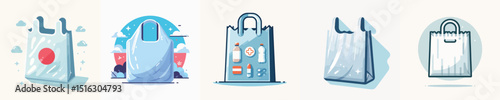 Vector of a plastic bag.