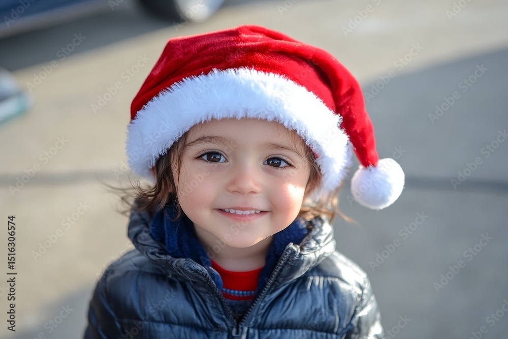 Child in Santa hat Child in Santa hat