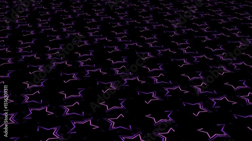 Abstract Purple and Pink Neon Star Pattern Background Design Ideal for Digital Projects and Presentations
