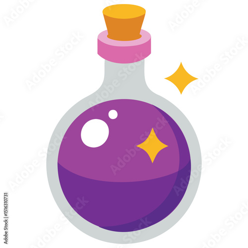Magic Potion Bottle Illustration