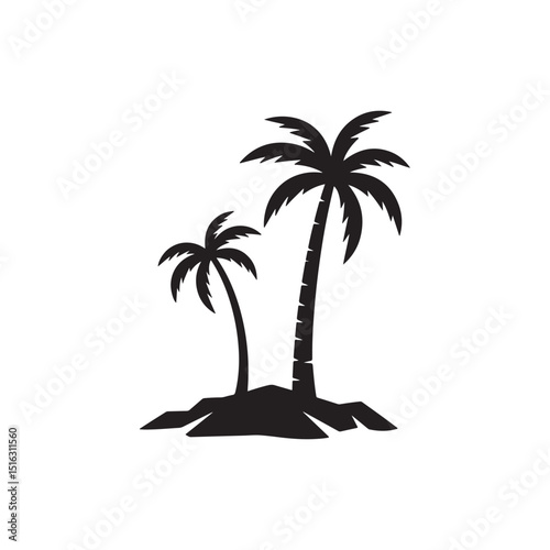 silhouette of palm trees