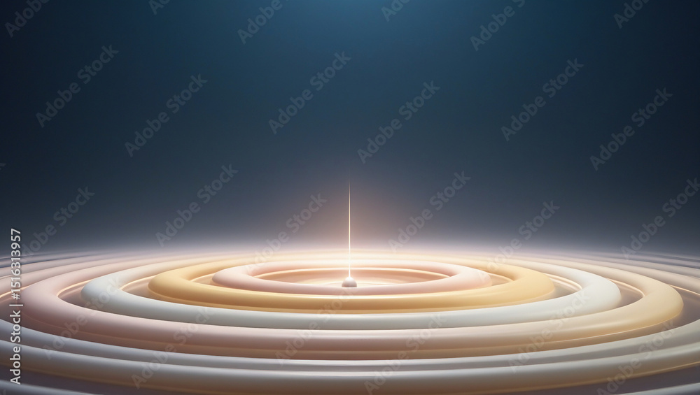 Fototapeta premium Harmonious Vibrations: Ethereal Light Waves, Deep Tranquility