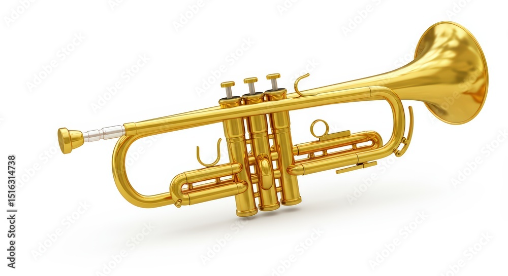 Fototapeta premium Golden Trumpet: A Musical Instrument
