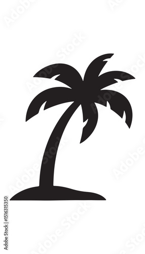 palm tree silhouette icon