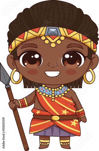 Chibi Masai Warrior Boy
