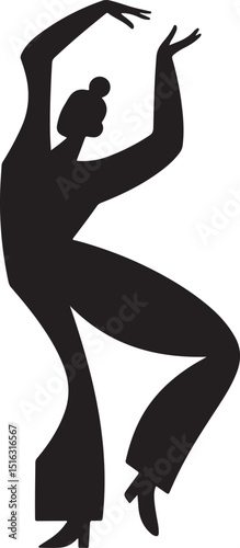 woman in black logo Silhouette