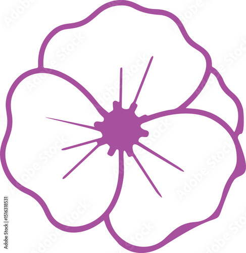 POPPY FLOWER VECTOR TRANSPARENT ICONS