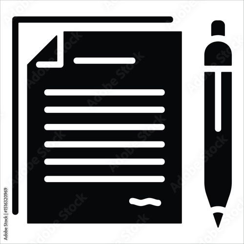 Contract  Icon Element For Design